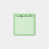 Grüne Pastel-Minimal Post-it Klebezettel (Vorderseite)