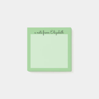 Grüne Pastel-Minimal Post-it Klebezettel