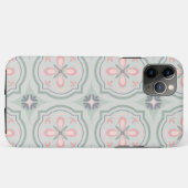 Grüne Pastell-Blumenfliesen Case-Mate iPhone Hülle (Rückseite (Horizontal))