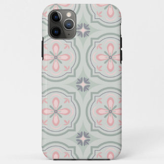 Grüne Pastell-Blumenfliesen Case-Mate iPhone Hülle