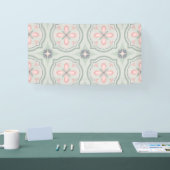 Grüne Pastell-Blumentapeten Banner (Messe)
