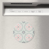 Grüne Pastell-Blumentapeten Magnet (In Situ (Geschirrspüler))