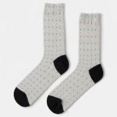 Grüne Pastell-Blumentapeten Socken (Linkes Detail)