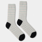 Grüne Pastell-Blumentapeten Socken (Rechts)