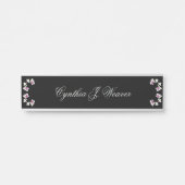 Grüne Pastellorchideen, die Türschild (Vorderseite )