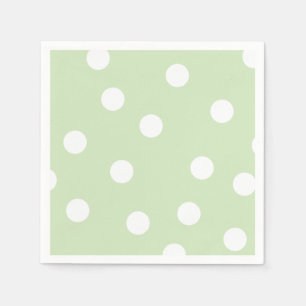 Grüne Pastellpolka punktierte Servietten
