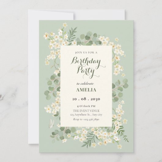 Grüne Pastete Einladung (Vorderseite)