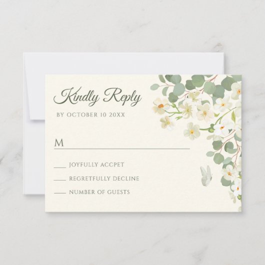 Grüne Pastete RSVP Karte (Vorderseite)