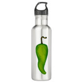 Grüne Pepper Edelstahlflasche (Vorderseite)