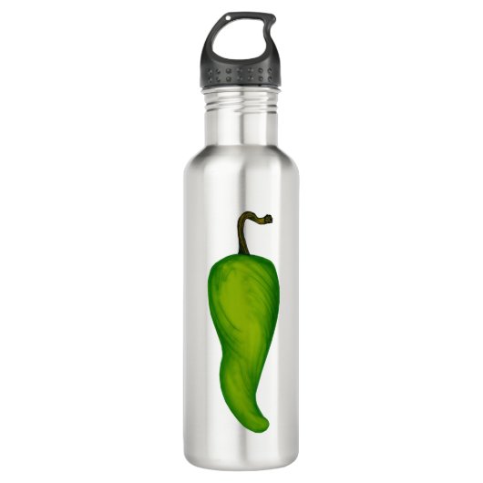 Grüne Pepper Edelstahlflasche (Vorderseite)