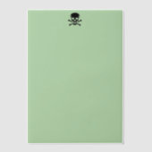 Grüne Perle aus schwarzem Schädel Pergament Einladungen (Vorderseite)