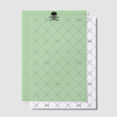 Grüne Perle aus schwarzem Schädel Pergament Einladungen (Versetzt (Einladung))