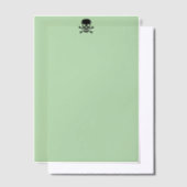 Grüne Perle aus schwarzem Schädel Pergament Einladungen (Versetzt)