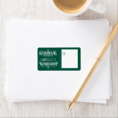 Grüne Personalisierte Handarbeit mit Liebe in Work Adressaufkleber (Insitu)