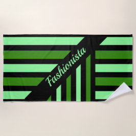 Grüne Perspektive Fashionista Strandtuch