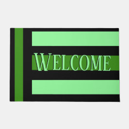 Grüne Perspektive, kühne Linie Art Willkommen Fußmatte