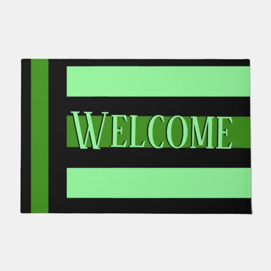 Grüne Perspektive, kühne Linie Art Willkommen Fußmatte (Vorderseite)