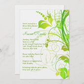 Grüne Persuasion Kinderdusche Einladung (Vorne/Hinten)