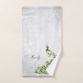 Grüne Pfau Personalisierte Badetücher Badhandtuch Set (Handtuch)