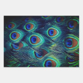 Grüne Pfauenfüßer Geschenkpapier Set (Vorderseite)