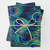 Grüne Pfauenfüßer Geschenkpapier Set (Beispiel)