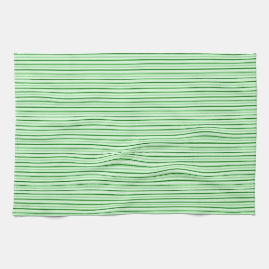 Grüne Pfefferminze gestreift Geschirrtuch (Horizontal)
