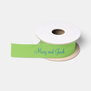 Grüne Pfeffermonogramm Satinband