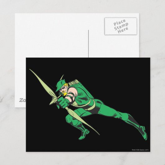 Grüne Pfeil-Crouches Postkarte (Vorne/Hinten)
