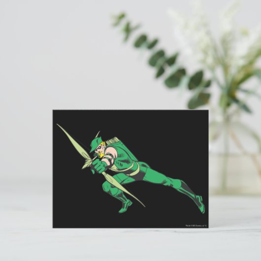 Grüne Pfeil-Crouches Postkarte (Stehend Vorderseite)