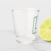 Grüne Pfeil-Drehscheibe - Fett-Vector-Design Schnapsglas (Links)