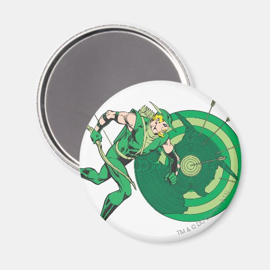 Grüne Pfeil mit Ziel 2 Magnet (Vorderseite/Rückseite)