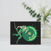 Grüne Pfeil mit Ziel 2 Postkarte (Stehend Vorderseite)