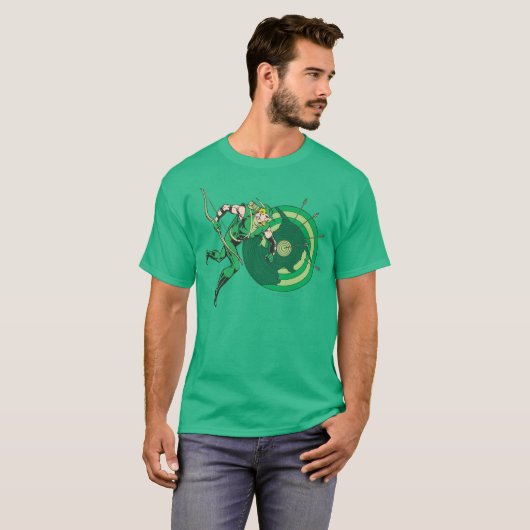 Grüne Pfeil mit Ziel 2 T-Shirt (Vorne ganz)