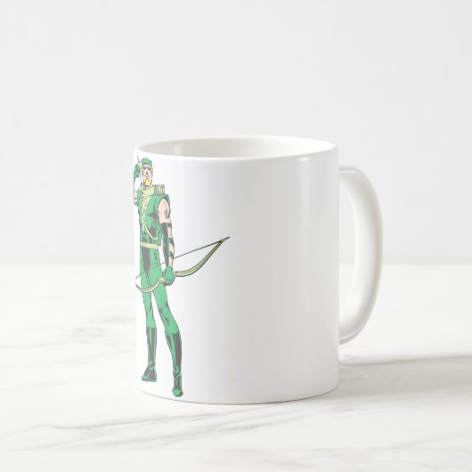 Grüne Pfeil mit Ziel Kaffeetasse (VorderseiteRechts)