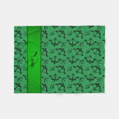 Grüne Pfeile mit personalisiertem Namen Fleecedecke (Vorderseite (Horizontal))
