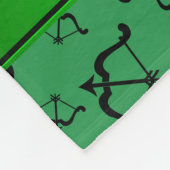 Grüne Pfeile mit personalisiertem Namen Fleecedecke (Ecke)