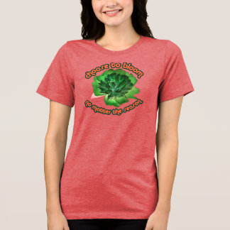 grüne Pfingstrose Tri-Blend Shirt