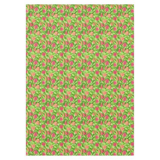 Grüne Pfirsiche Tischdecke (Vorderseite)