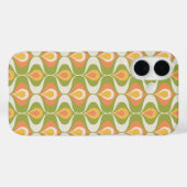 Grüne Pfirsichschmuck Ogee Mitte Jahrhundert Moder Case-Mate iPhone Hülle (Rückseite (Horizontal))