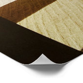 Grüne Pflanze auf braunem Holztisch Poster (Ecke)