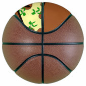 Grüne Pflanze aus Terrakotta auf gelb Basketball (Rechts)