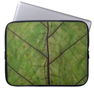 Grüne Pflanze Blatt nah-up Fotografie Laptopschutzhülle