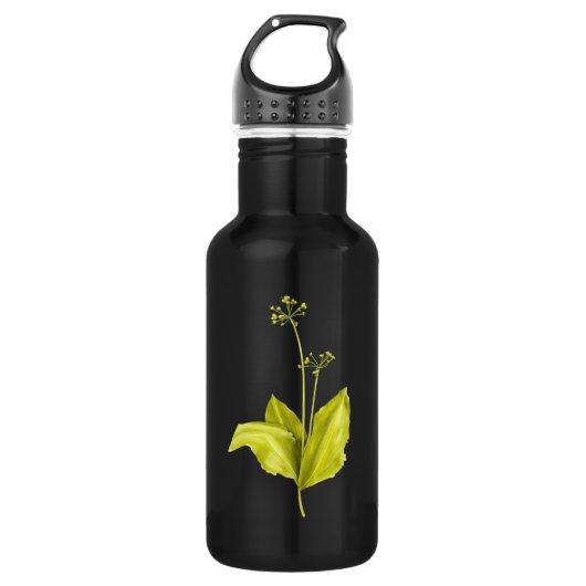 Grüne Pflanze Edelstahlflasche (Vorderseite)