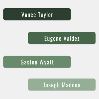 Grüne Pflanze Farben wasserdichte Namensschilder Etiketten