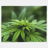 GRÜNE PFLANZE FLEECEDECKE (Vorderseite (Horizontal))