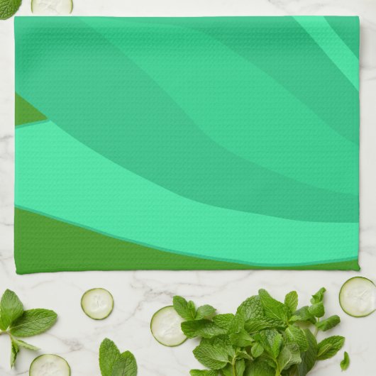 Grüne Pflanze Geschirrtuch (Gefaltet)