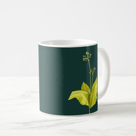 Grüne Pflanze Kaffeetasse (VorderseiteRechts)