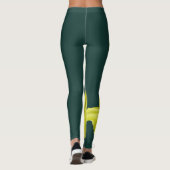 Grüne Pflanze Leggings (Rückseite)