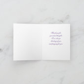 GRÜNE PFLANZE LILA DANKESKARTE (Innenseite)