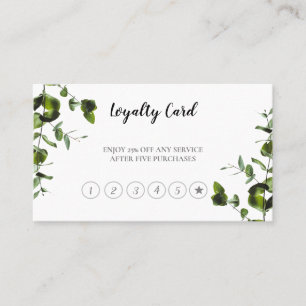 GRÜNE PFLANZE LOYALTY CARD  TREUEKARTE